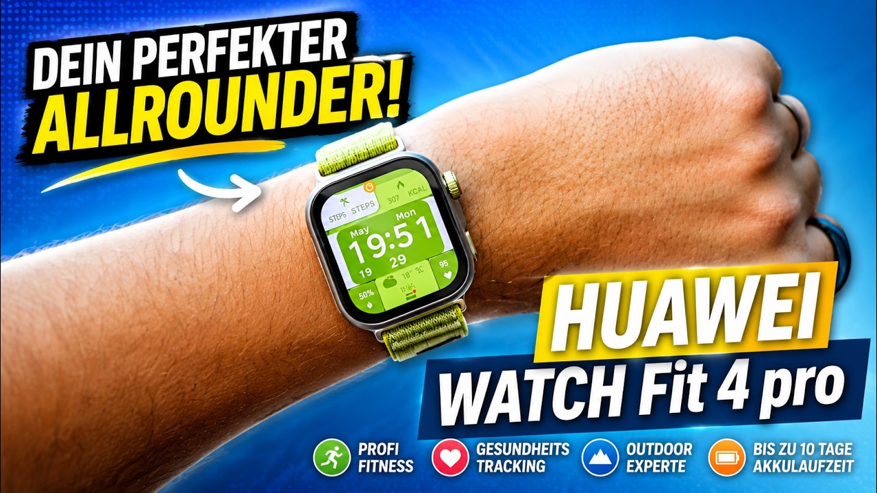 𝙃𝙪𝙖𝙬𝙚𝙞 𝙒𝙖𝙩𝙘𝙝 𝙁𝙞𝙩 𝟰 𝙋𝙧𝙤 - Die Apple Watch Ultra Alternative zum Schnäppchenpreis?