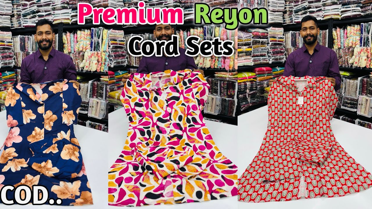 Premium Rayon Cord Sets Get 250/- Rupees | Trendy Cord Sets In Wholesale | Cord Set Manufacturer 