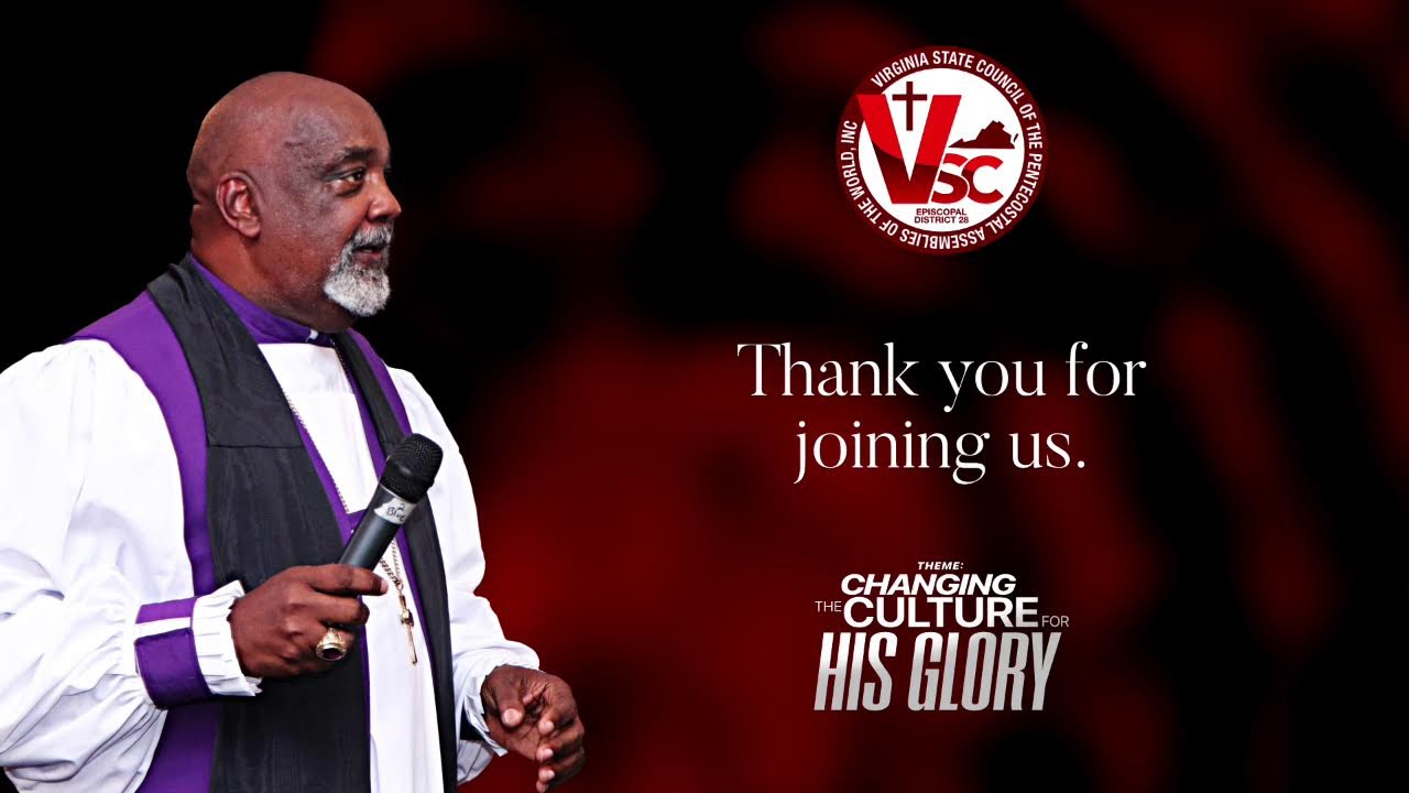 Virginia State Council March 2026 Friday Evening Session featuring Bishop Delmar L. Jackson, II