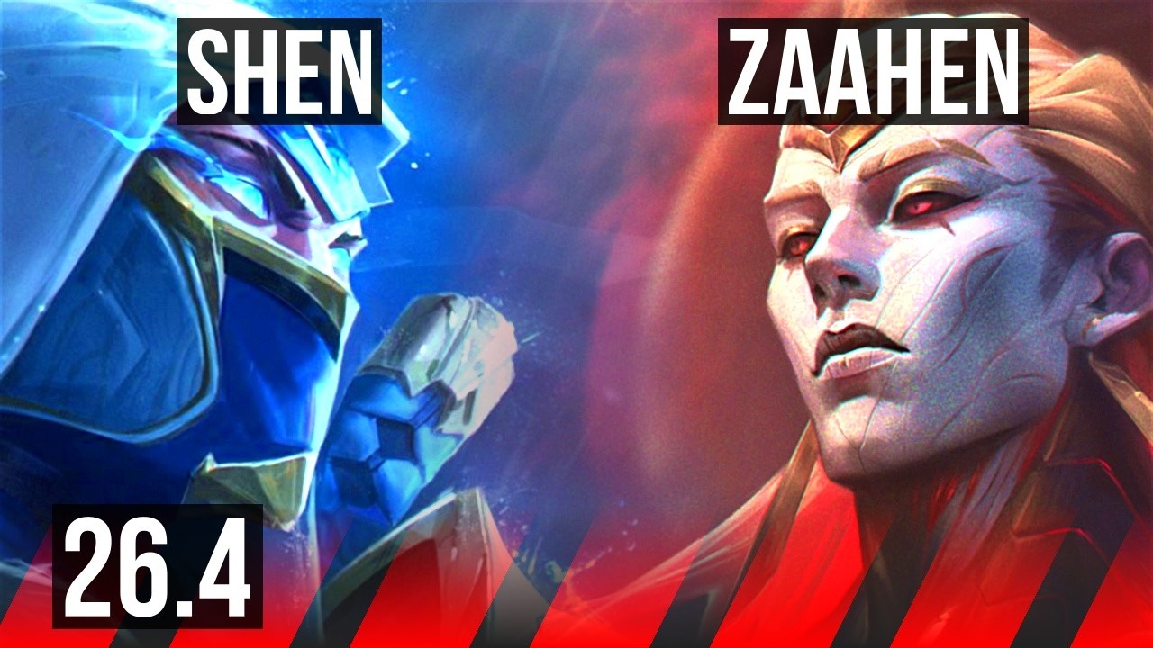 SHEN vs ZAAHEN (TOP) | Good KDA: 8/1/7 | EUW Master | 26.4