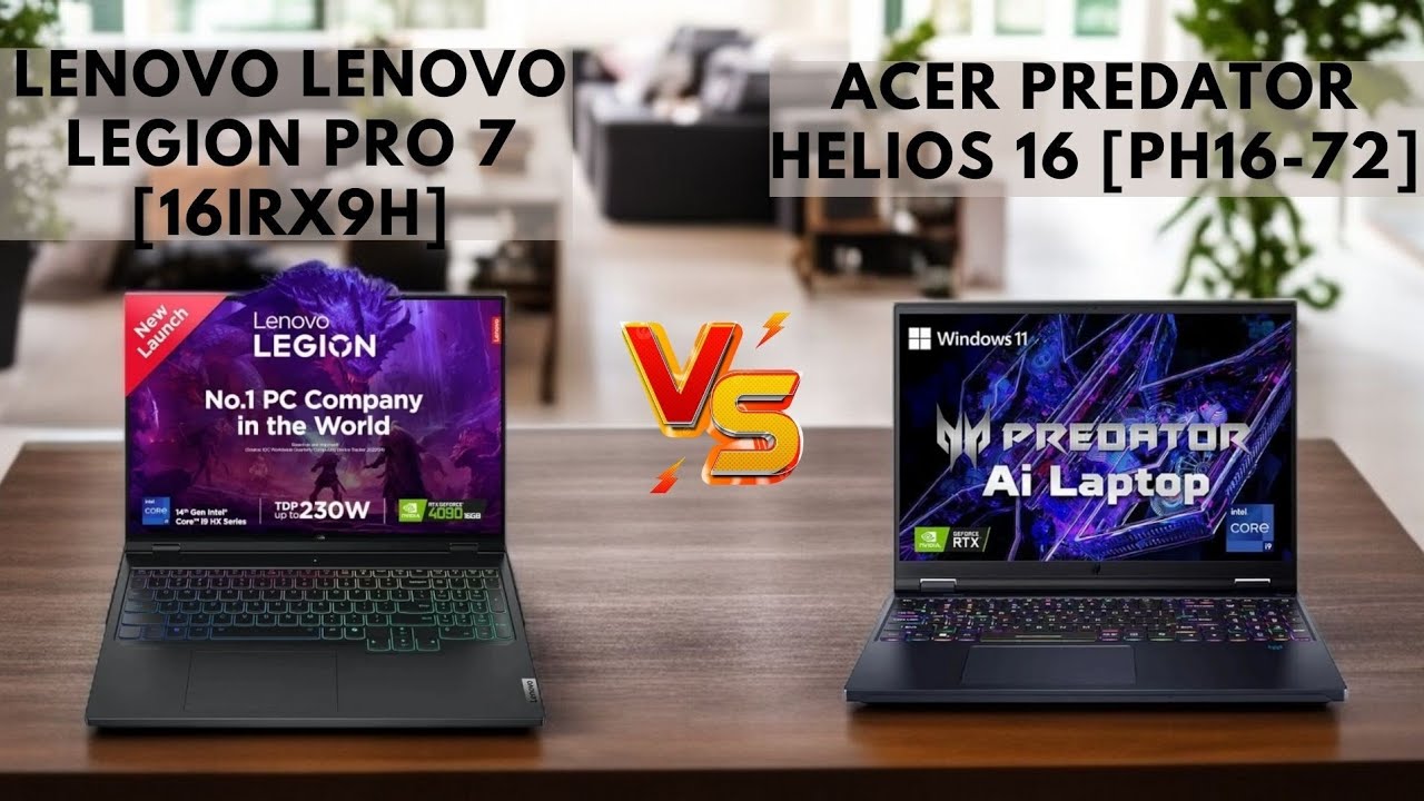 Lenovo Legion Pro 7i vs Acer Predator Helios 16 | RTX 4080 i9 14th Gen Beast Comparison!