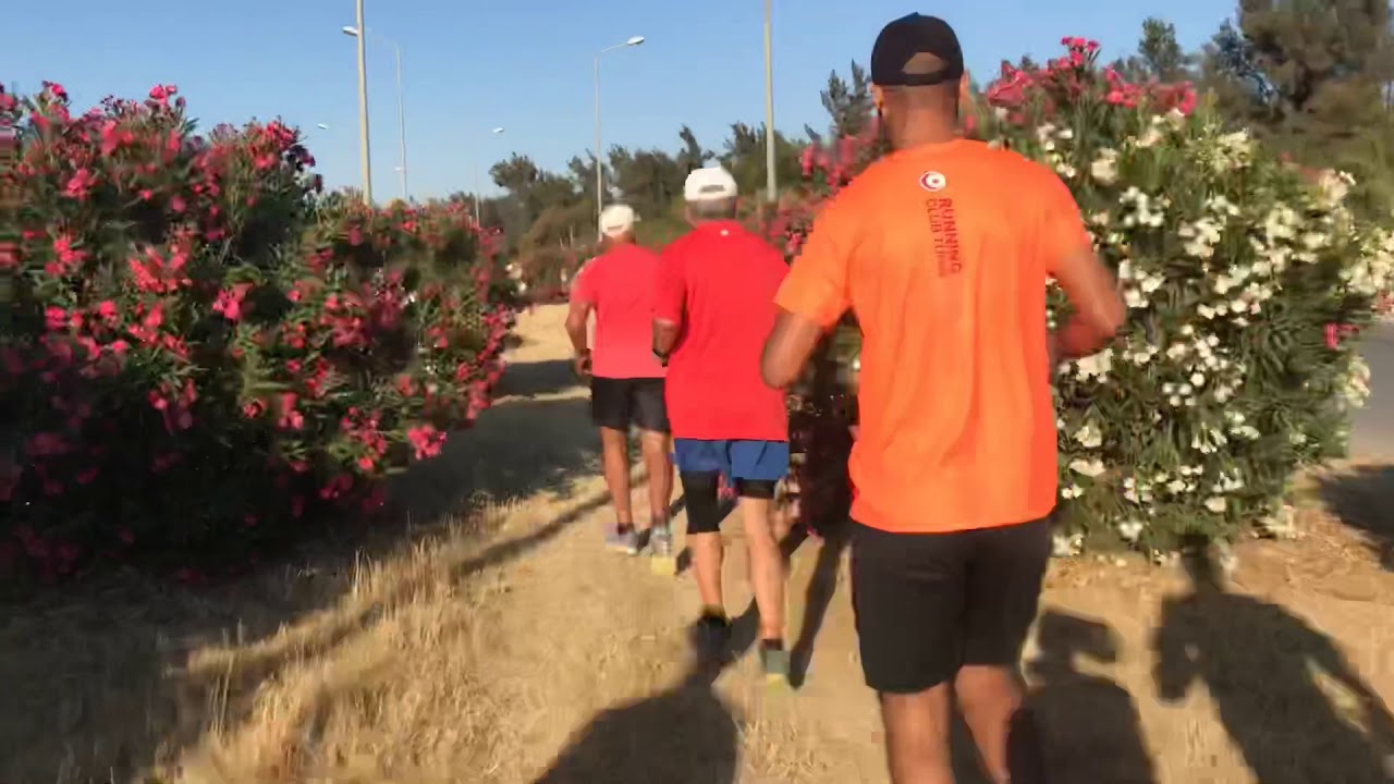 Andy and Abi Running in Tunisia