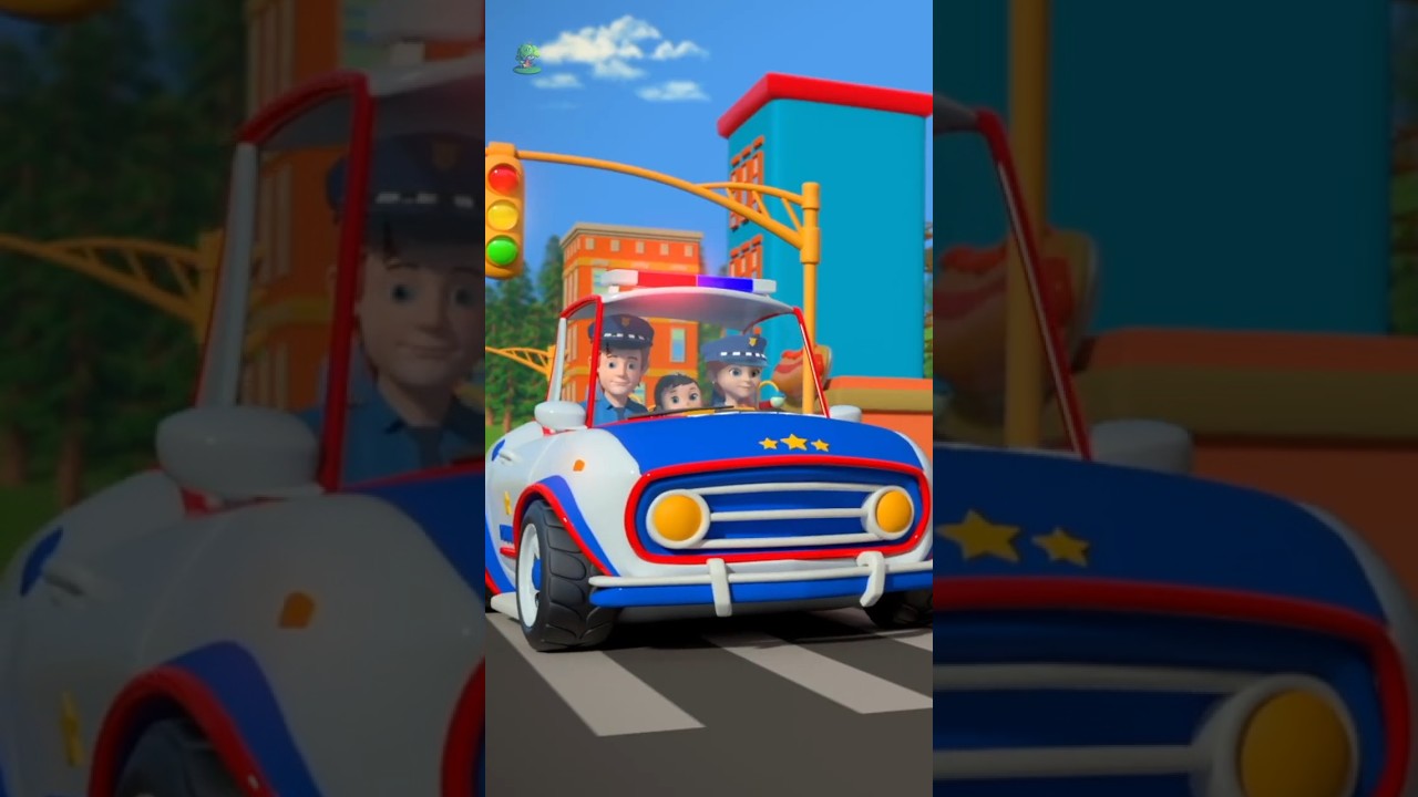 Wheels on the Police Car, Police Vehicle Song 