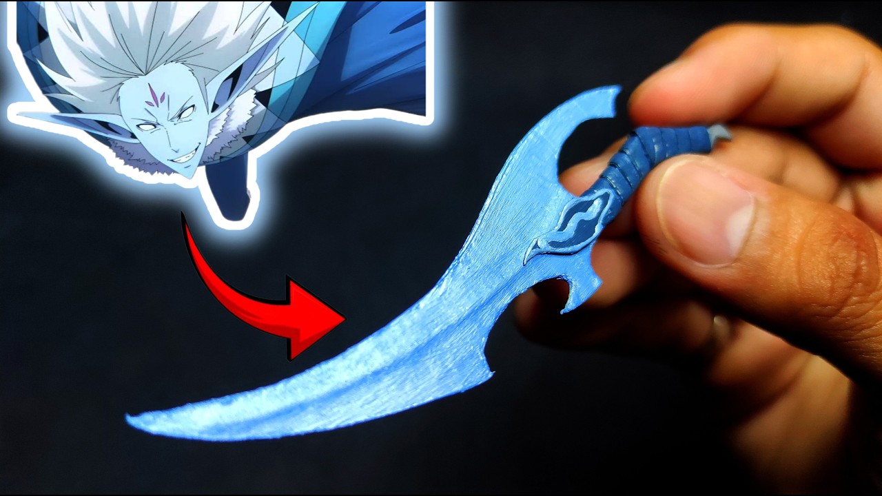 DiY Mini Baruka Dagger from Solo leveling made of cardboard