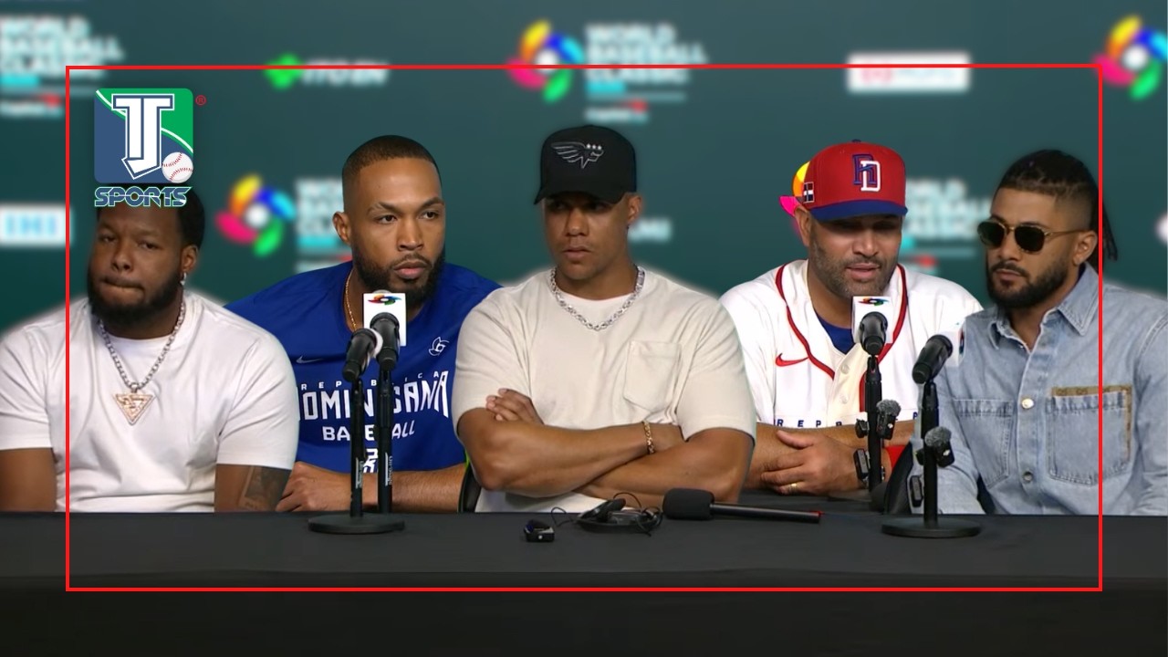 Albert Pujols, Nelson Cruz, Cristopher Sánchez, Vladimir Guerrero Jr, Juan Soto y Fernando Tatis Jr