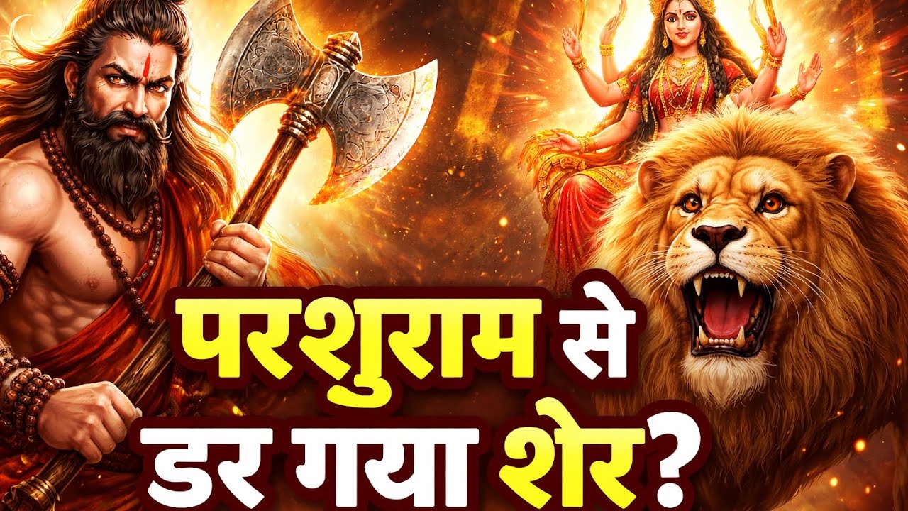 परशुराम से डर गया शेर?