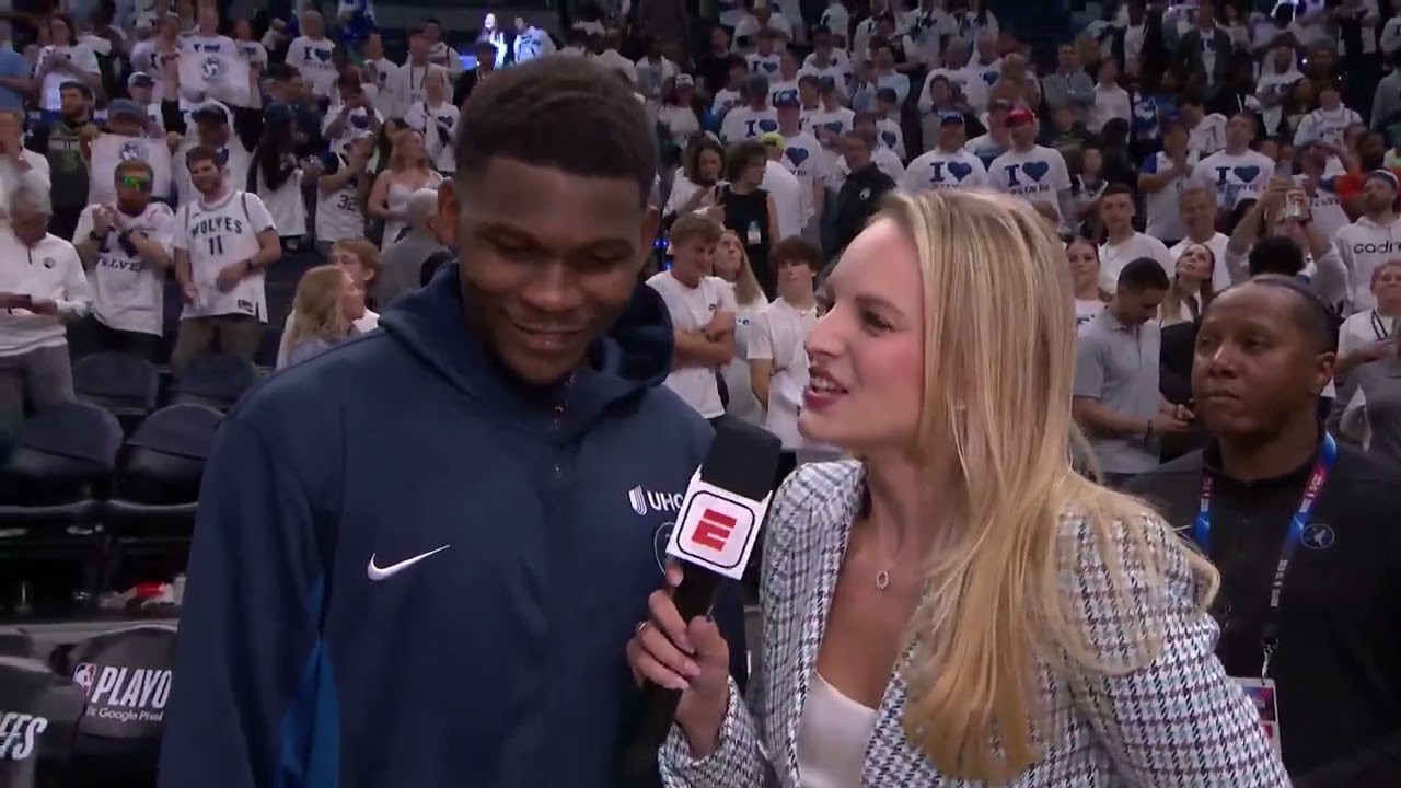 Anthony Edwards & Jaden McDaniels ESPN Postgame Interview With Katie George