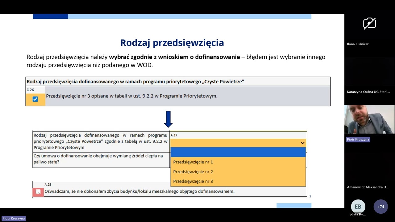 Poniedziałki z czystym Powietrzem WFOŚiGW w Warszawie 26.01.2026 r.