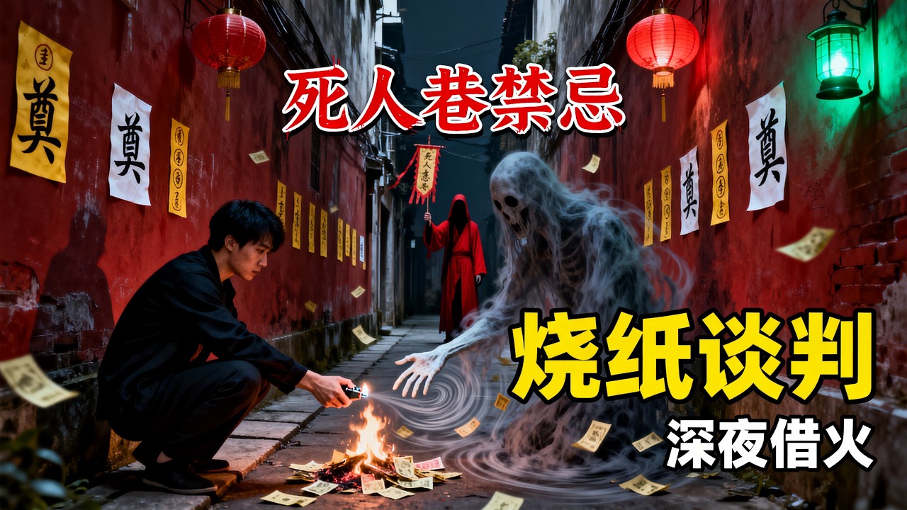 【禁忌實錄】深夜捷徑別借火！他在死人巷燒紙錢“與鬼談判”，看完你還敢走暗巷嗎？