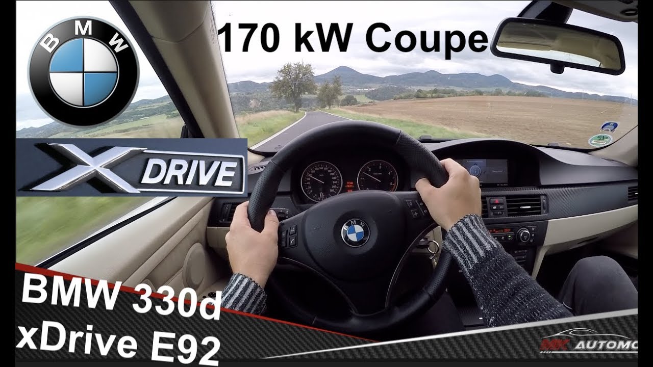 BMW 330d xDrive (E92) POV Test Drive + Acceleration 0 - 200 km/h