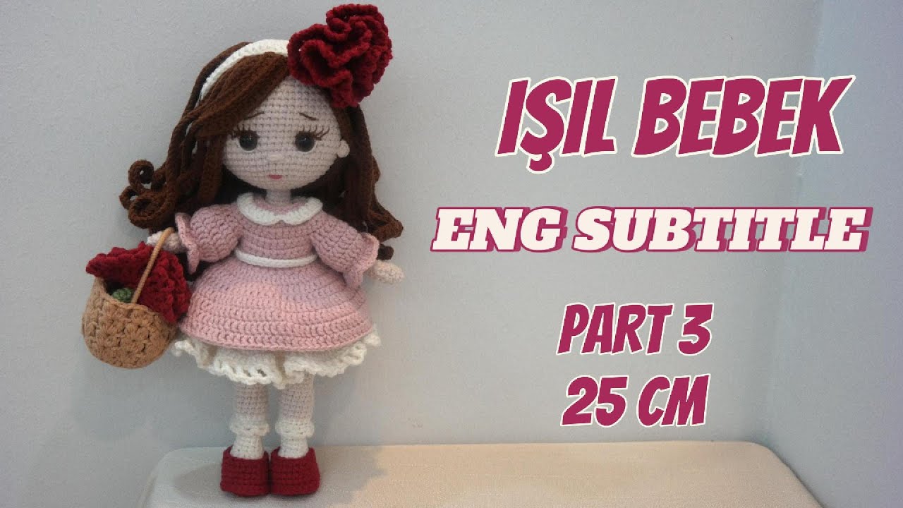 Amigurumi Işıl Bebek/Eng Subtitle 25cm 3.Bölüm:Peruk Yapımı #crochet #amigurumi #doll