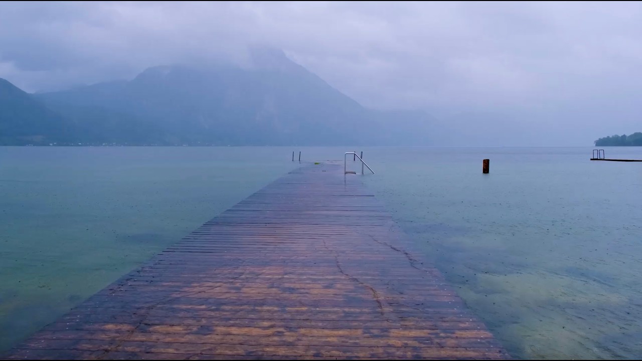🌊 Gentle Rain on Lake Water 🌧️ Calm Rain Sounds for Reading & Relaxation (2 Hours)