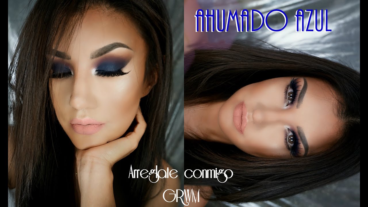 Ahumado en AZUL tutorial /SMOKEY EYE in BLUE NAVY (ENGLISH SUBTITLES) @auroramakeup