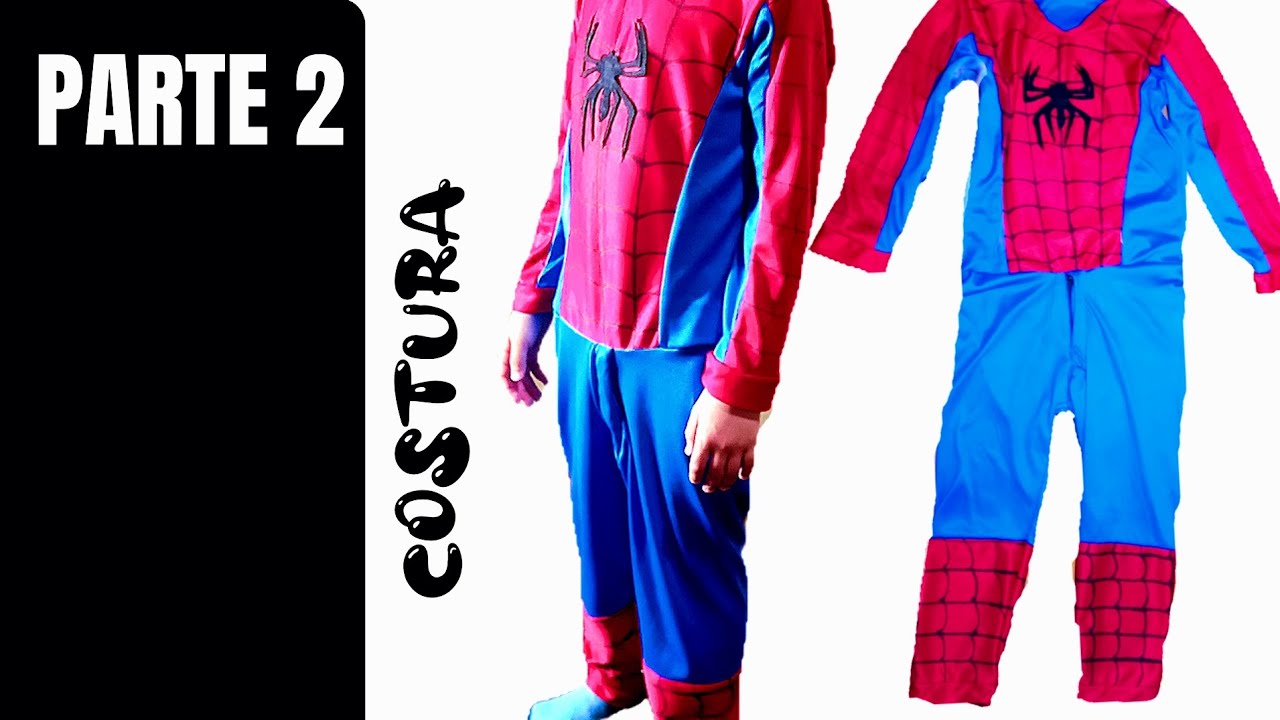 Macacão fantasia do Homem-Aranha 🕷 costura parte  2 ]  #costura#homemaranha 