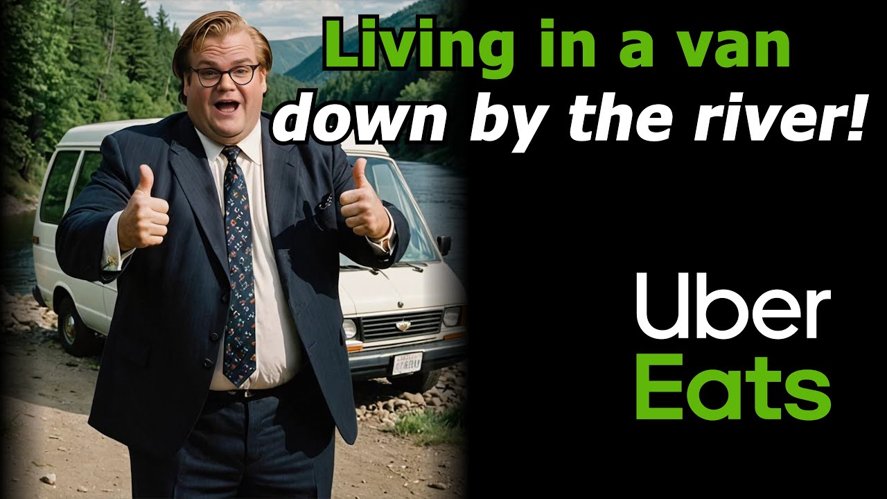 When I grow up, I want to live in a van down by the river — (FOOD DELIVERY VLOG)