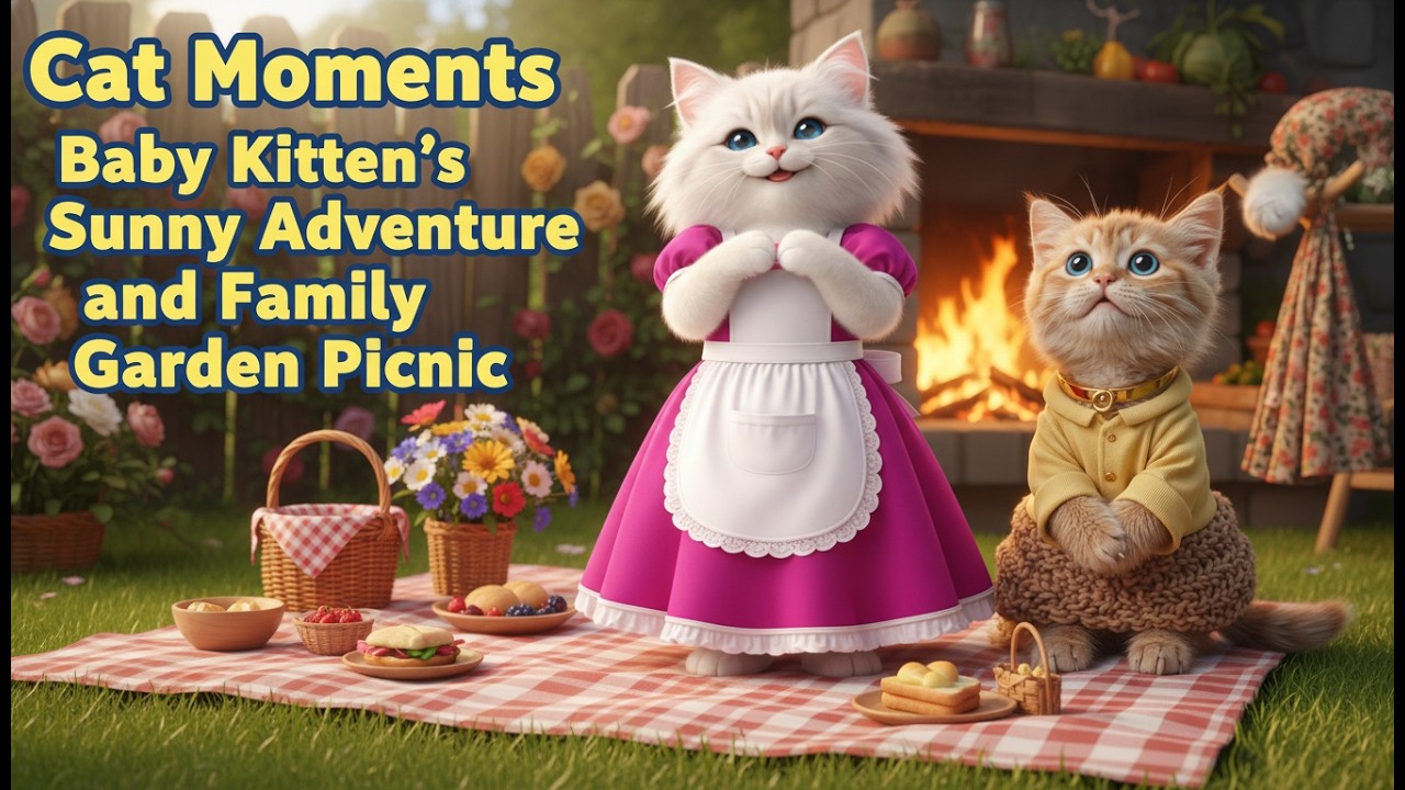 P21 :  Baby Kitten's Sunny Adventure and Family Garden Picnic