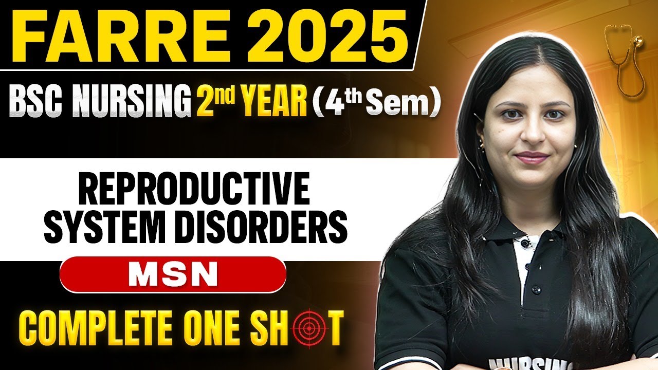 Reproduction System Disorders MSN Bsc Nursing | 2nd year | Farre Series For Bsc Nursing #bscnursing