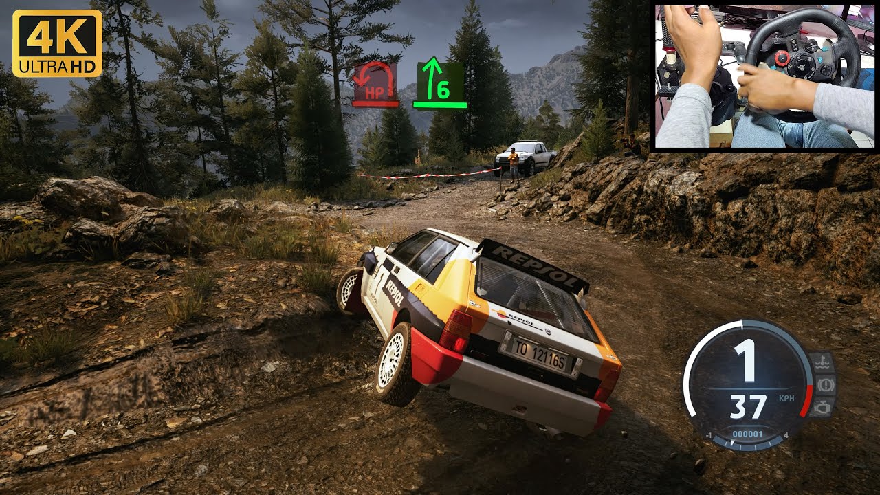 Lancia Delta HF Integrale - EA Sports WRC - Steering Wheel - H Shifter  [4K HDR 60FPS]