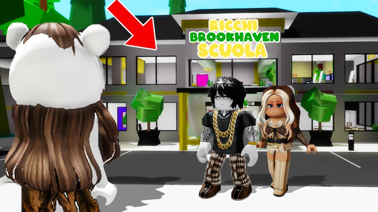 ENTRO DI NASCOSTO IN UNA SCUOLA SOLO PER RICCHI SU BROOKHAVEN ROBLOX!