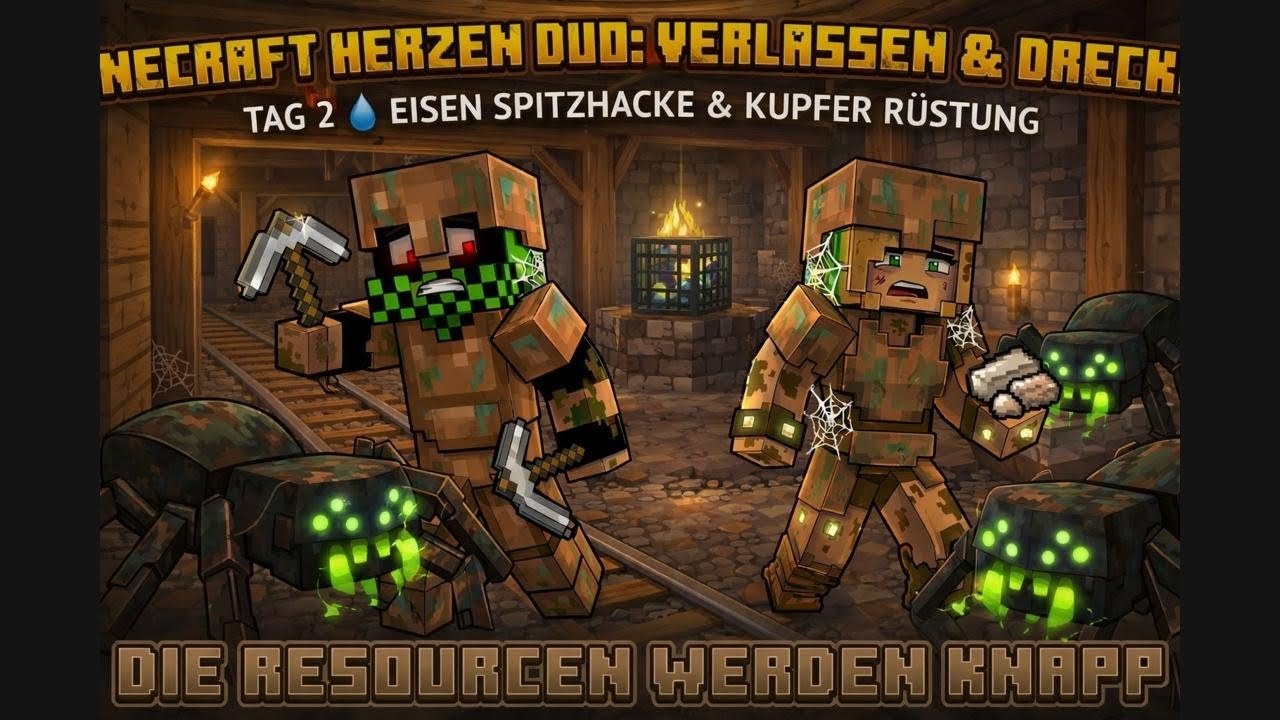 Minecraft Herzen Dou 🟩❤️🤝 Überleben wir das noch? [ 2 ] #minecraftherzen #minecraft #risiko #gaming 