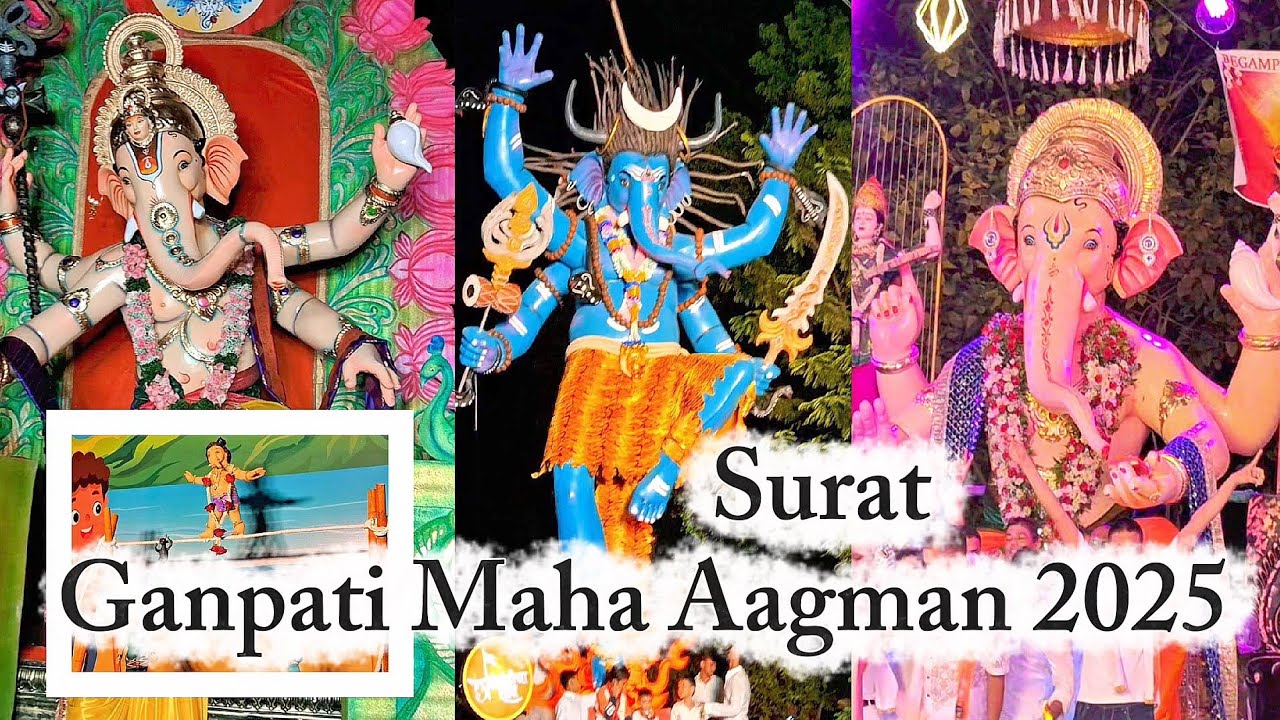 Surat ganpati Maha aagman 2025 part :- 2 || Galemandi cha raja ganpati aagman || surat Ganesh ustav
