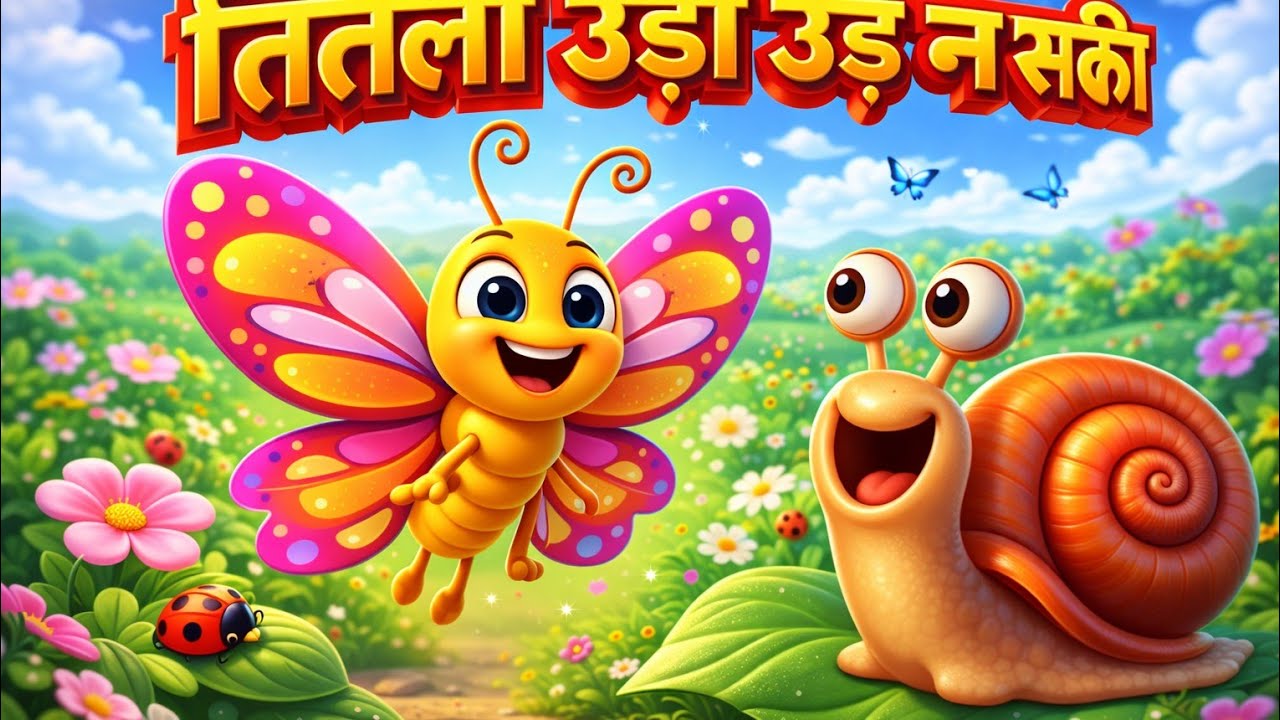Titli Udi Ud Na Saki l तितली उड़ी उड़ ना सकी l ChocoBerry Kids l Hindi Nursery Rhymes l Kids Chanel