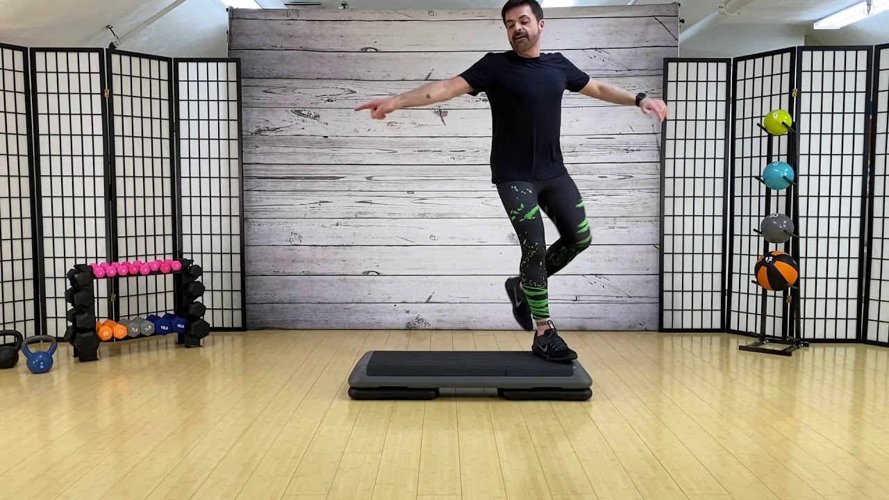 Intermediate to Advanced Step Aerobic Workout - Steven SanSoucie SS Fit Studio
