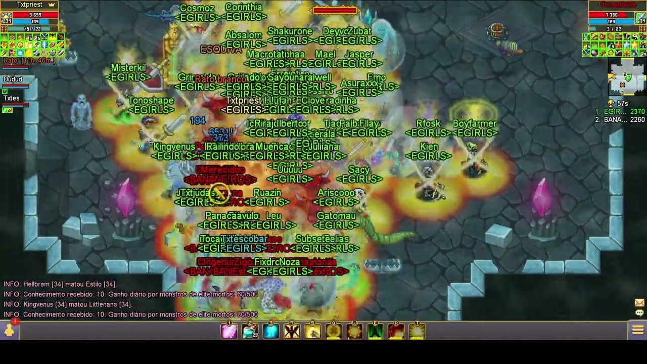 EGIRLS vs BANANEIROS - Gvg Mermem - Warspear Online