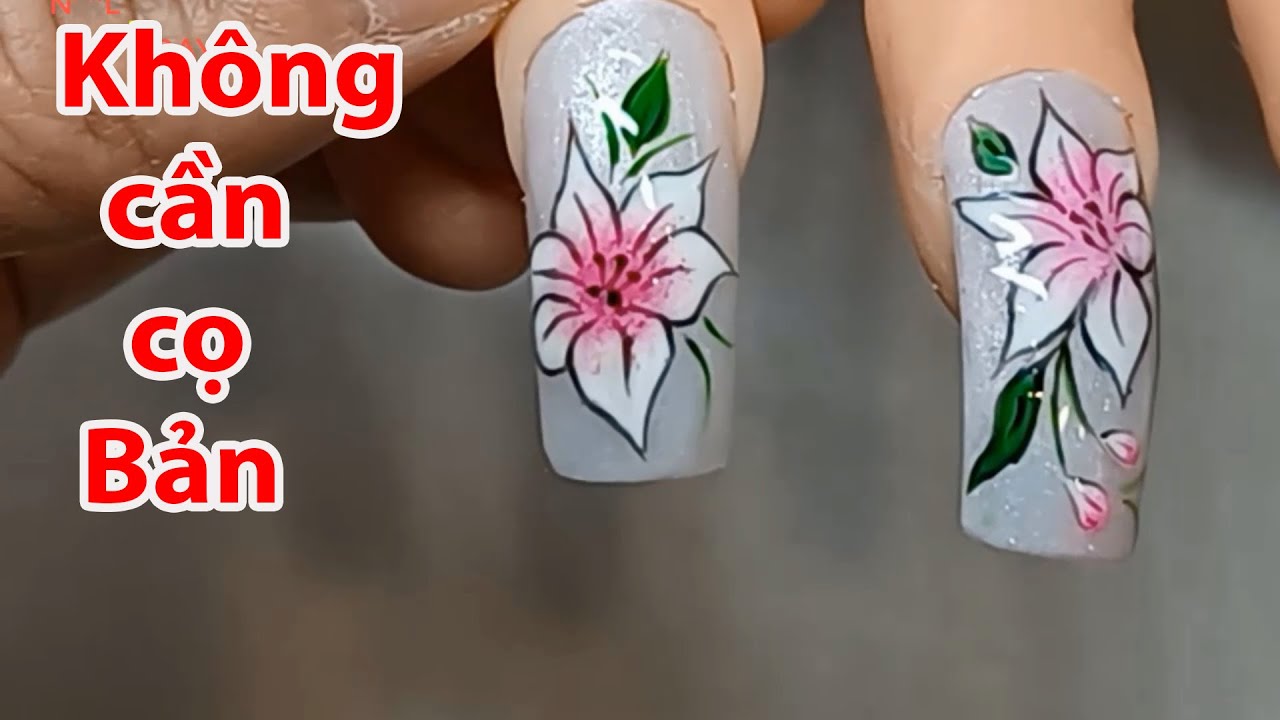 Simple Nail Design - Hoa Chấm Bi . Không Cần Cọ Bản