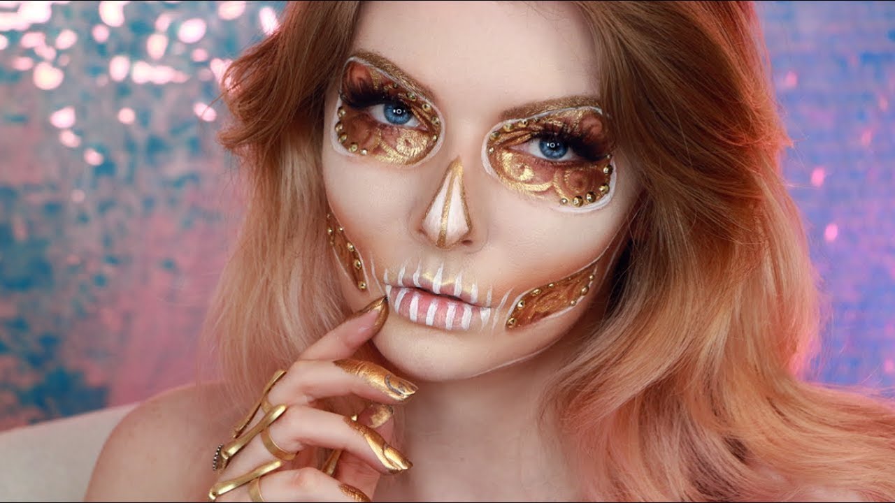 SteamPunk Glam Skull Makeup