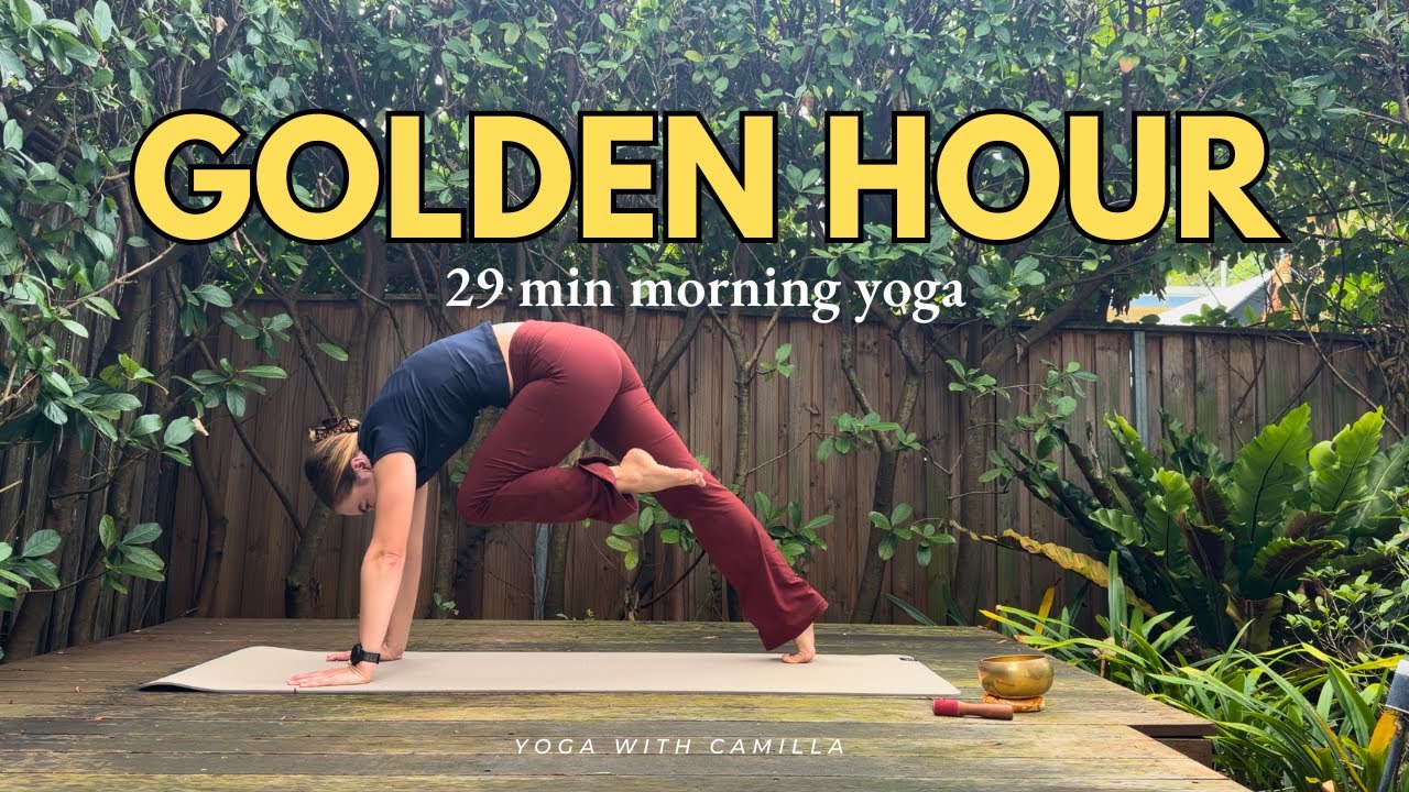 Golden Hour #28 - morning vinyasa yoga to start your day with energy (29 min) 🌄