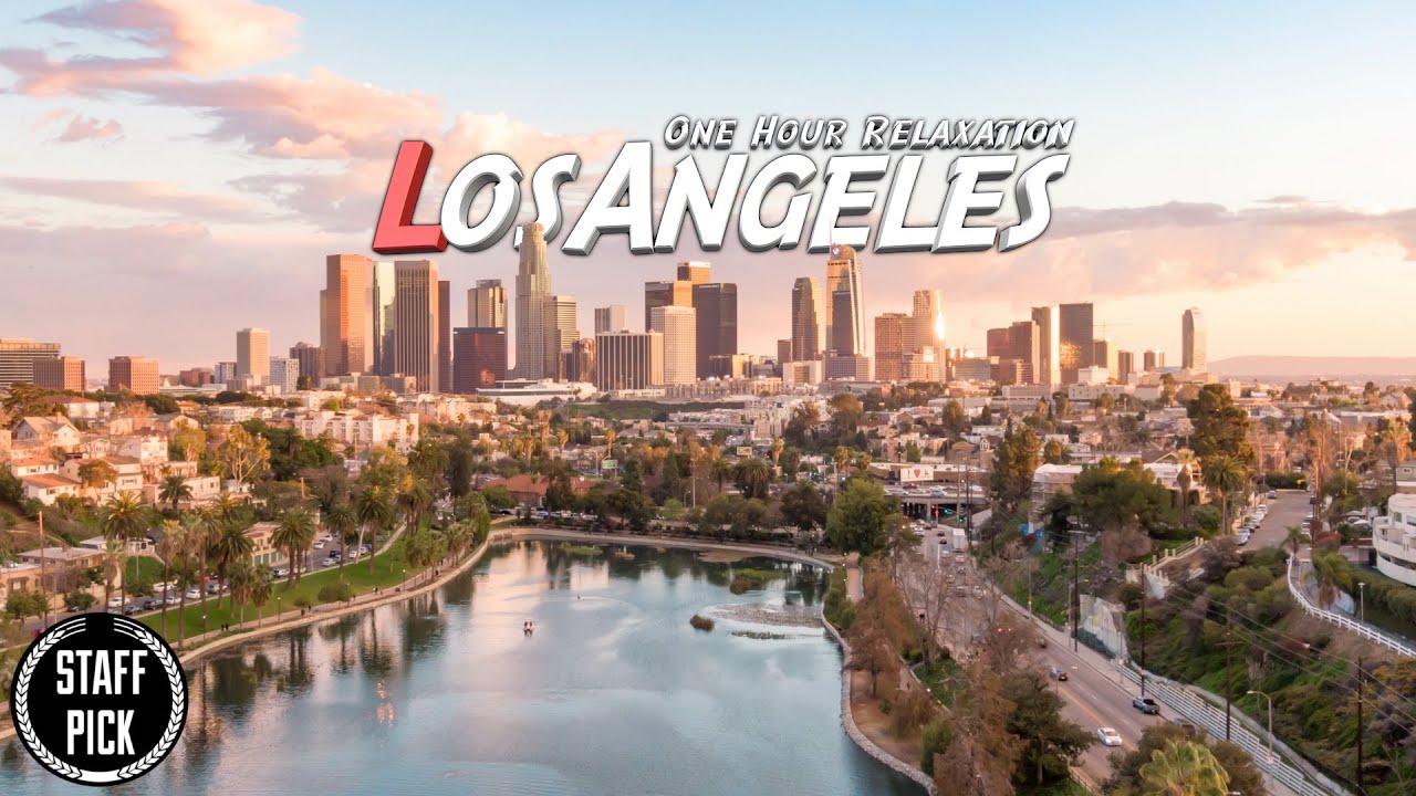 Aerial Los Angeles - One Hour Relaxation Ambient - 4K Drone Footage