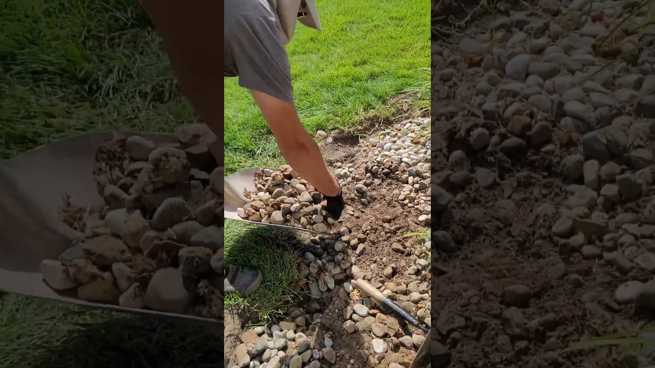 We finally found the absolute BEST WAY to remove Rocks from garden beds. #landscaping #gardening