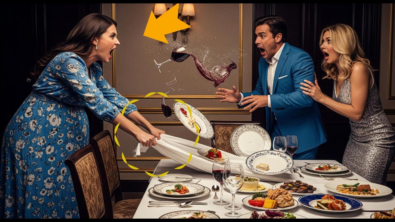 Esposa Grávida Surpreende o Marido Milionário no Jantar com a Amante e o Humilha Diante de Todos!