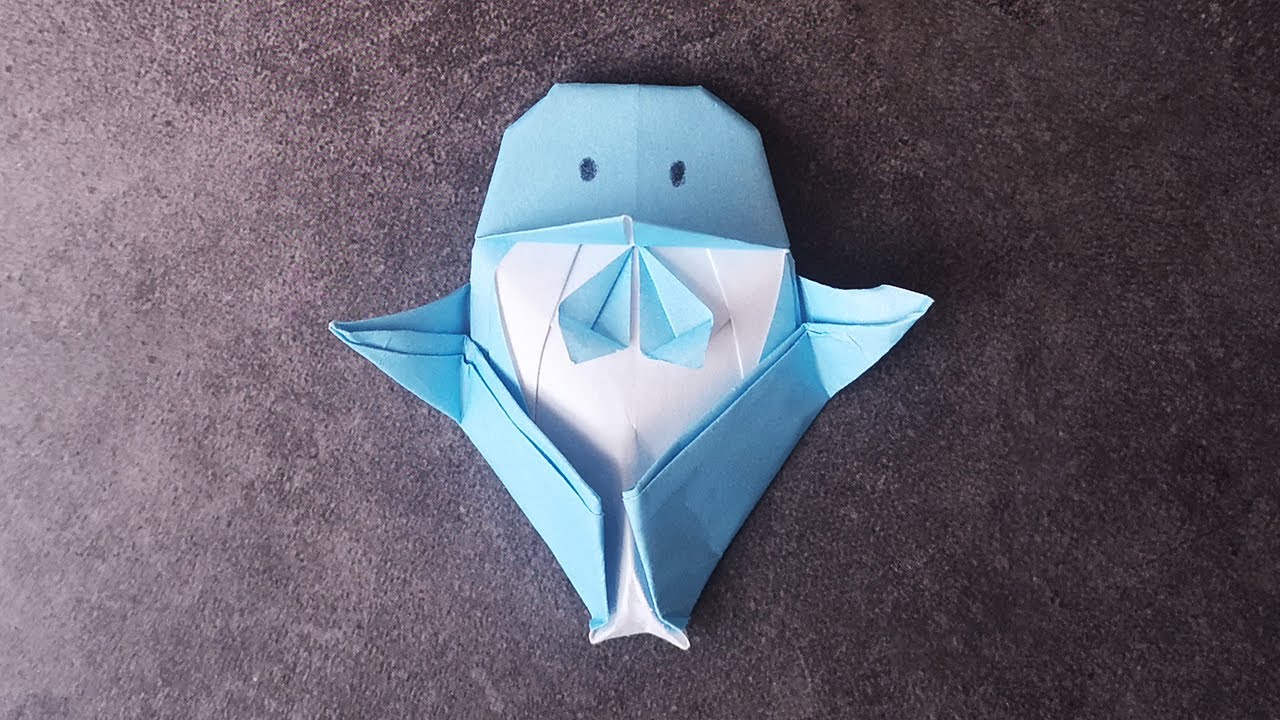 萌萌哒小企鹅折纸，轻松学手工，可爱小动物 | How to make an Easy Origami Penguin |【動物折り紙】ペンギン
