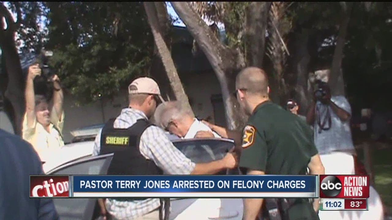 Pastor Terry Jones' congregation says he was arrested over gas soaked qurans