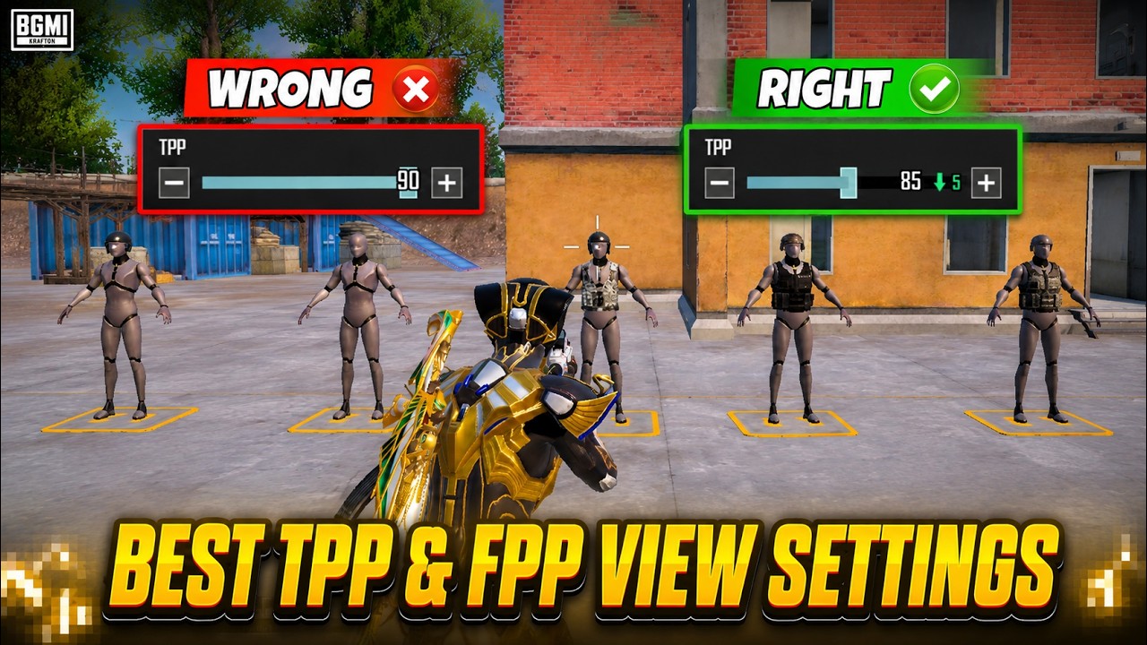 Best TPP & FPP View Settings for BGMI | Best Hipfire & Close Range Setting in BGMI