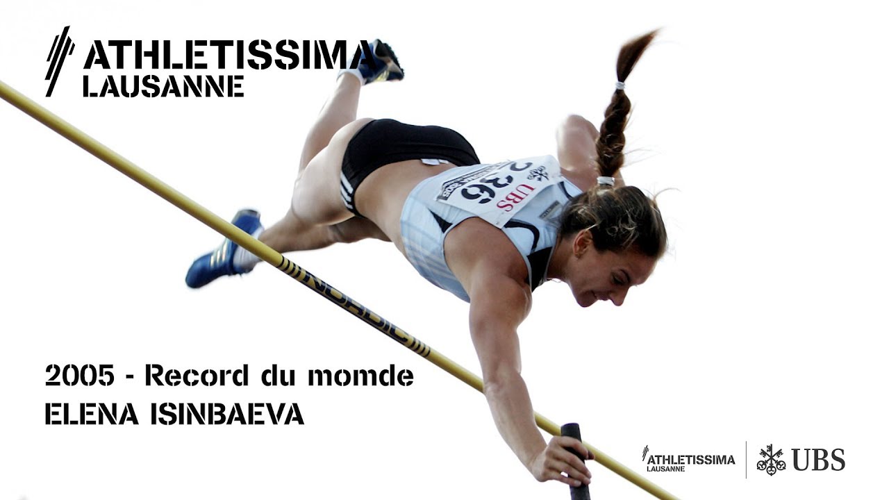 Athletissima - 2005 - Elena Isenbaeva, record du monde du saut &agrave; la perche