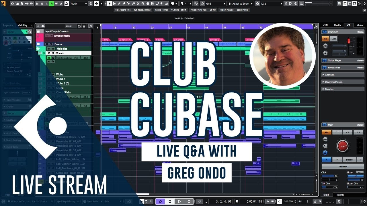 Club Cubase | Стрим с Грегом Ондо от 6 марта 2026 г. | Cubase