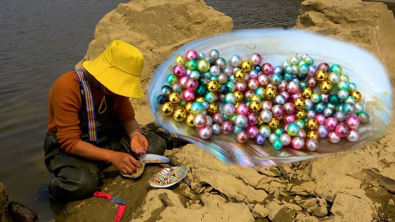 Today, I picked up clams and picked up pearls. These pearls are very good for hand decoration