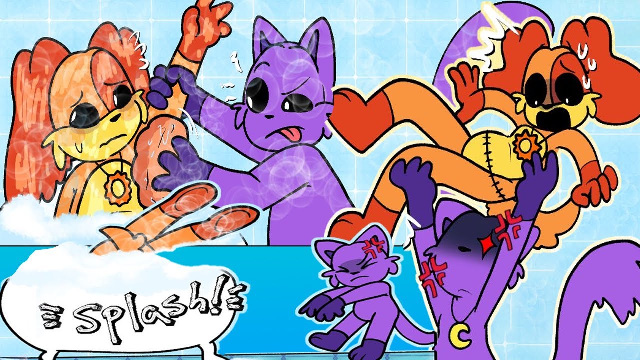 DogDay and CatNap The Great Dog Bath Disaster | Poppy Playtime Chapter 4 Comic Dub