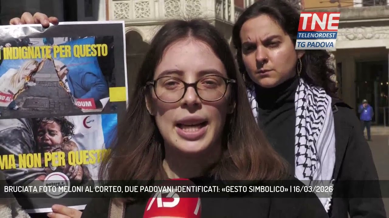 Фотография Мелони сожжена во время процессии, опознаны двое падуанов: «символический жест» | 16 м...