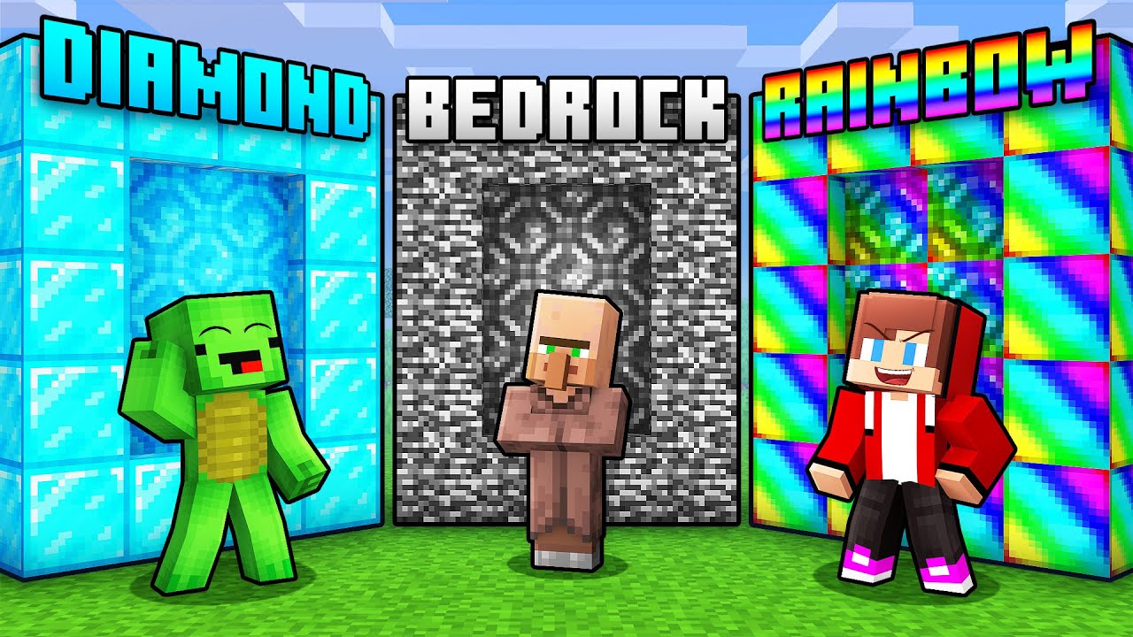 Mikey vs JJ vs Villager: Choose a Portal Battle in Minecraft (Maizen)
