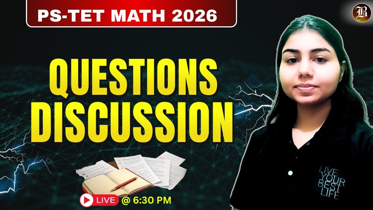 PSTET Maths 2026 | QUESTION DISCUSSION | FREE Live Class Paper-2