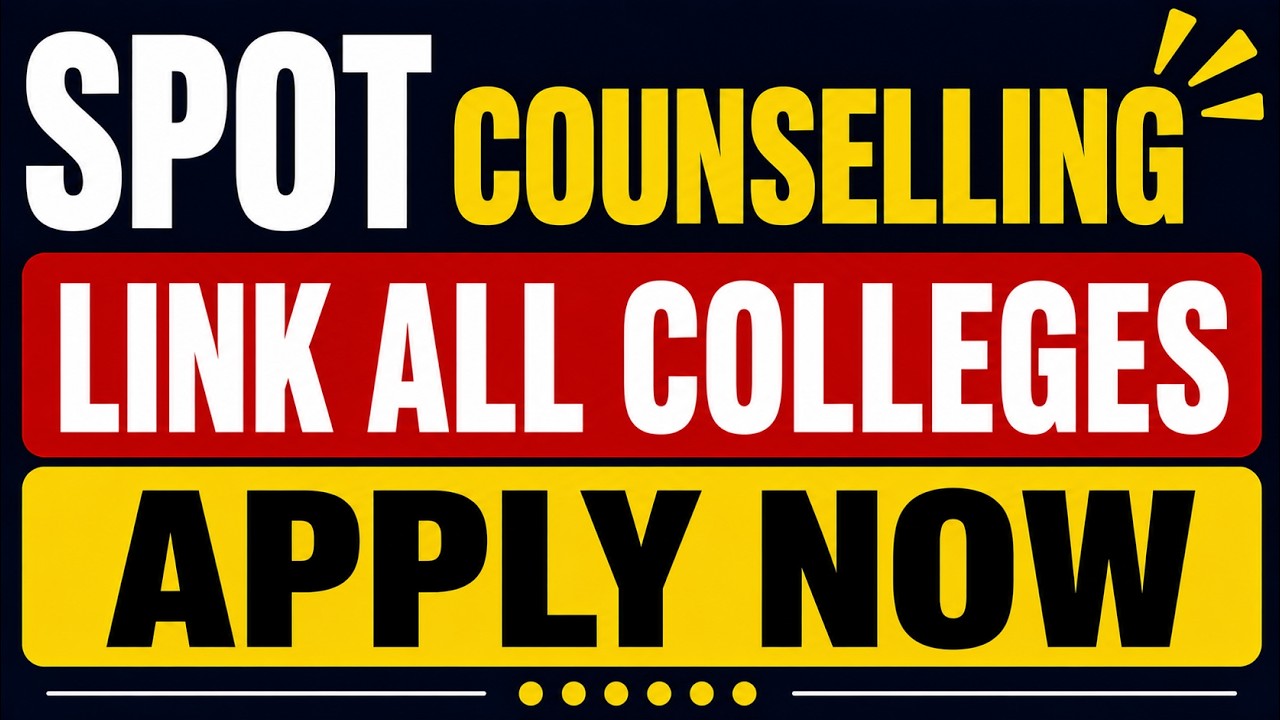 all colleges spot counseling link through OJEE check complete video