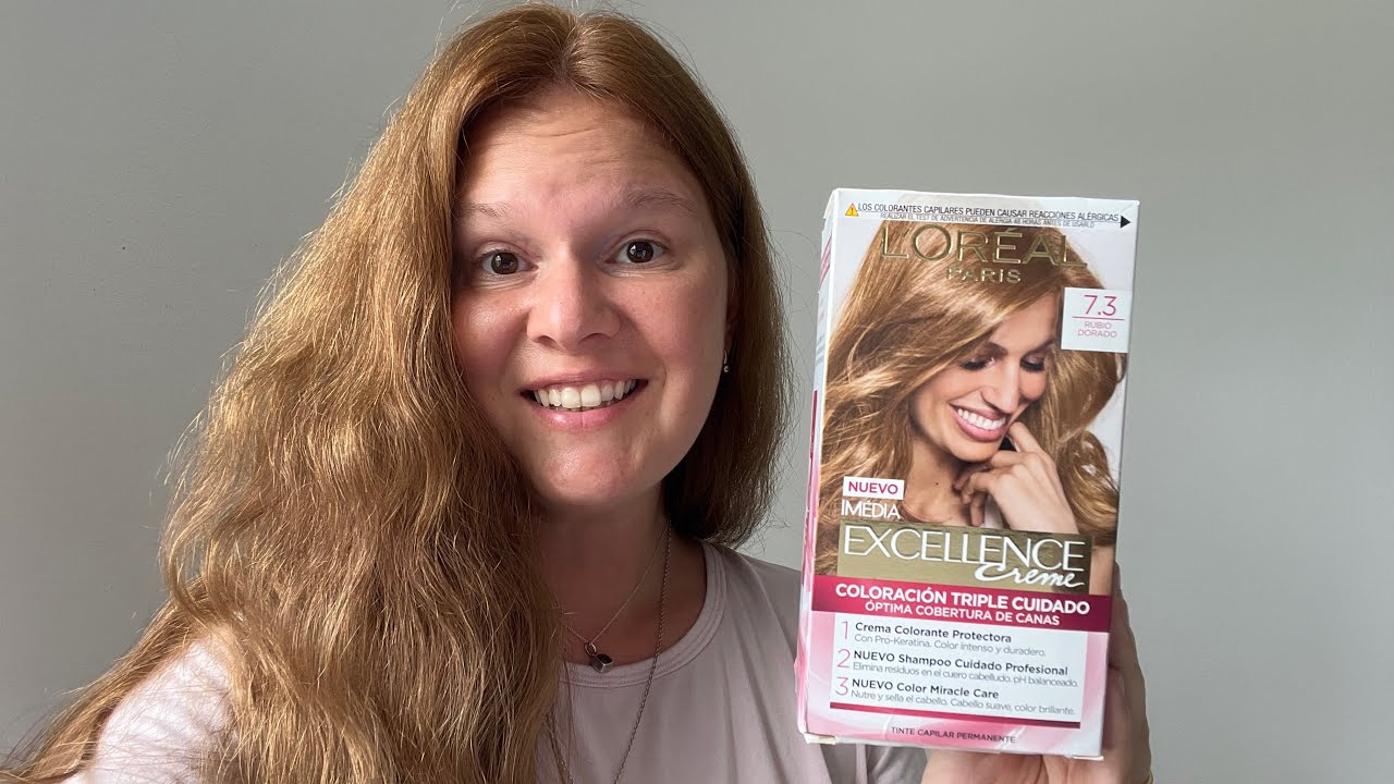L’Oréal 7.3 Rubio dorado Excellence Creme. Loreal Paris tinta - teñir el cabello en casa
