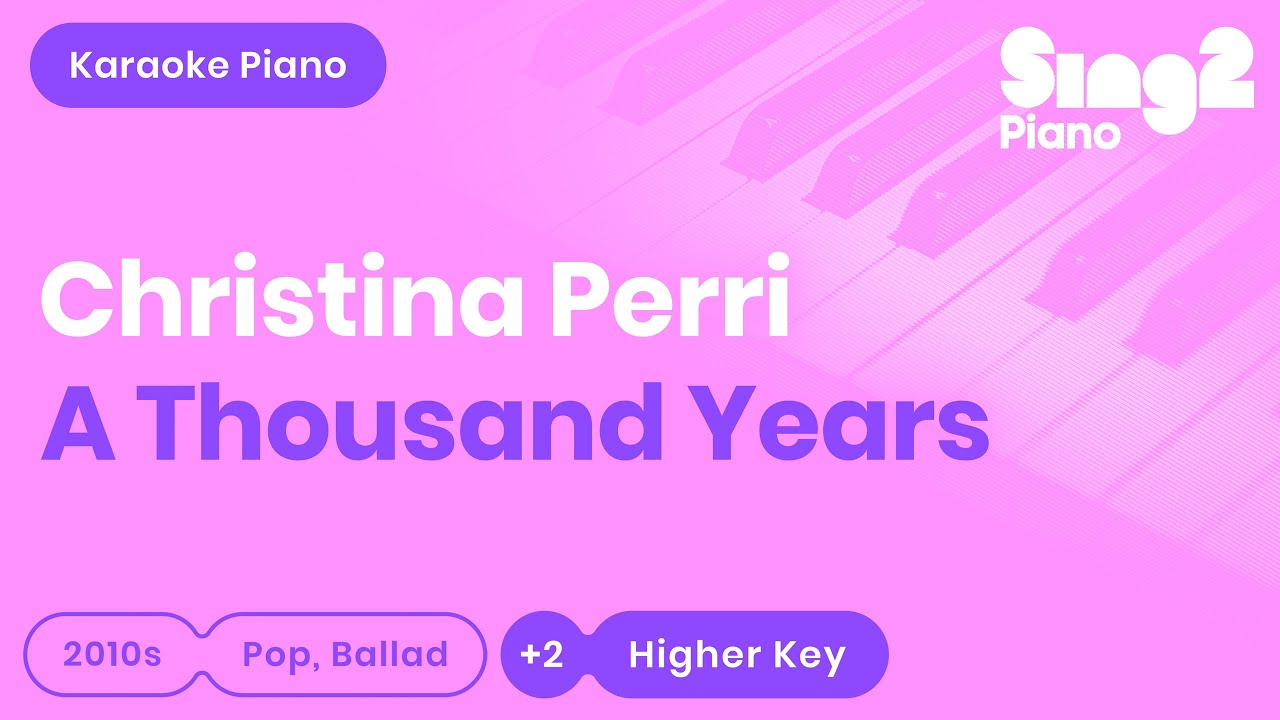 Christina Perri - A Thousand Years (Higher Key) Piano Karaoke