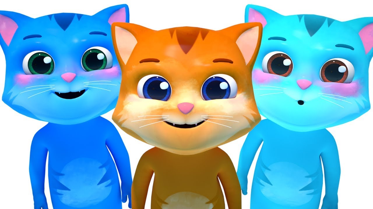 THREE LITTLE KITTENS CHILDREN MUSIC WITH 3D ANIMATION | NURSERY RHYMES FOR KIDS BY SMARTBABYSONGS