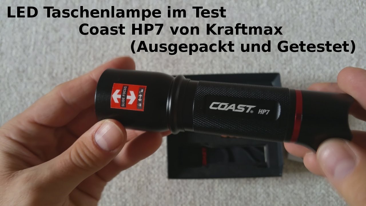 LED Taschenlampe Test , Coast HP7 von Kraftmax