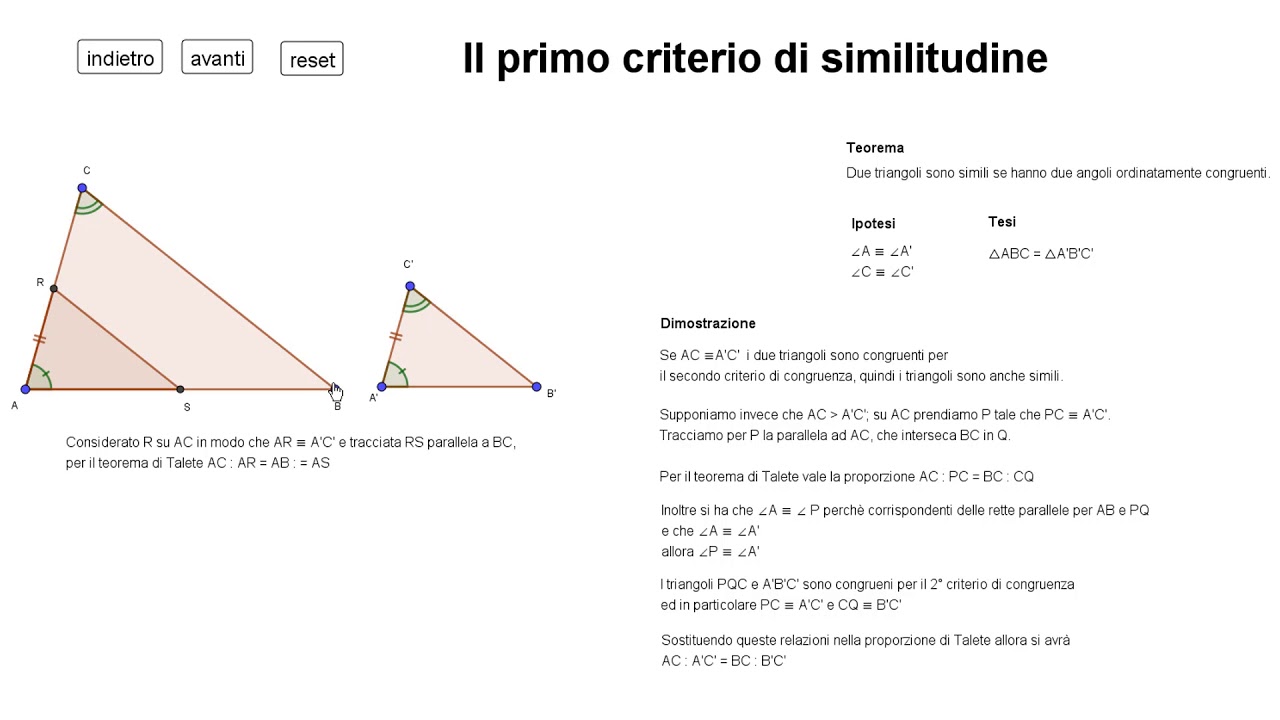 1° criterio di similitudine